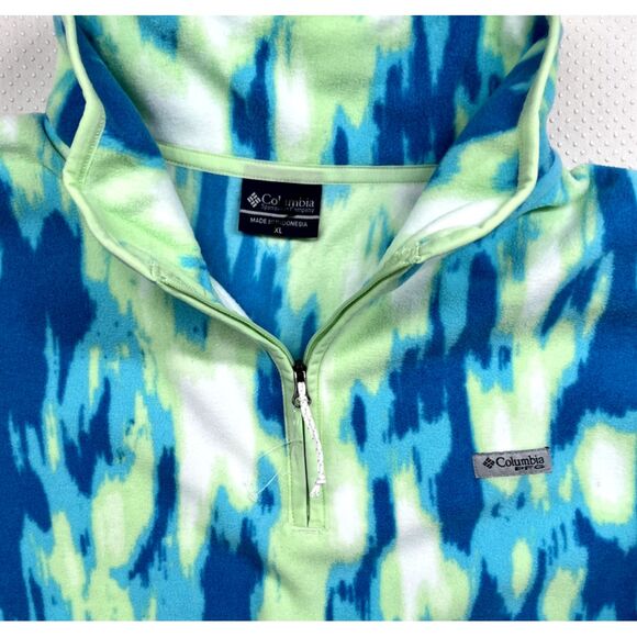 Columbia PFG Women's Super Tidal Fleece 1/4 Zip Pullover XL Pool Reflections - Picture 3 of 8